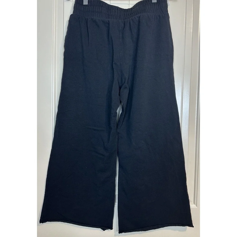 Nike Yoga Girls Black Wide Leg Sweatpants Elastic Drawstring Waist‎ Size XL